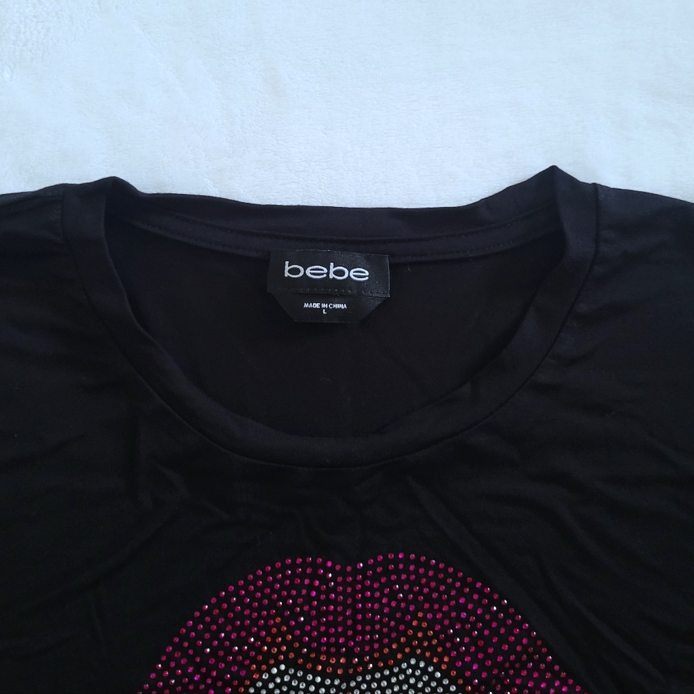 bebe Mouth👄 Grasping "bebe" Banner Top - NWT - Picture 4 of 16